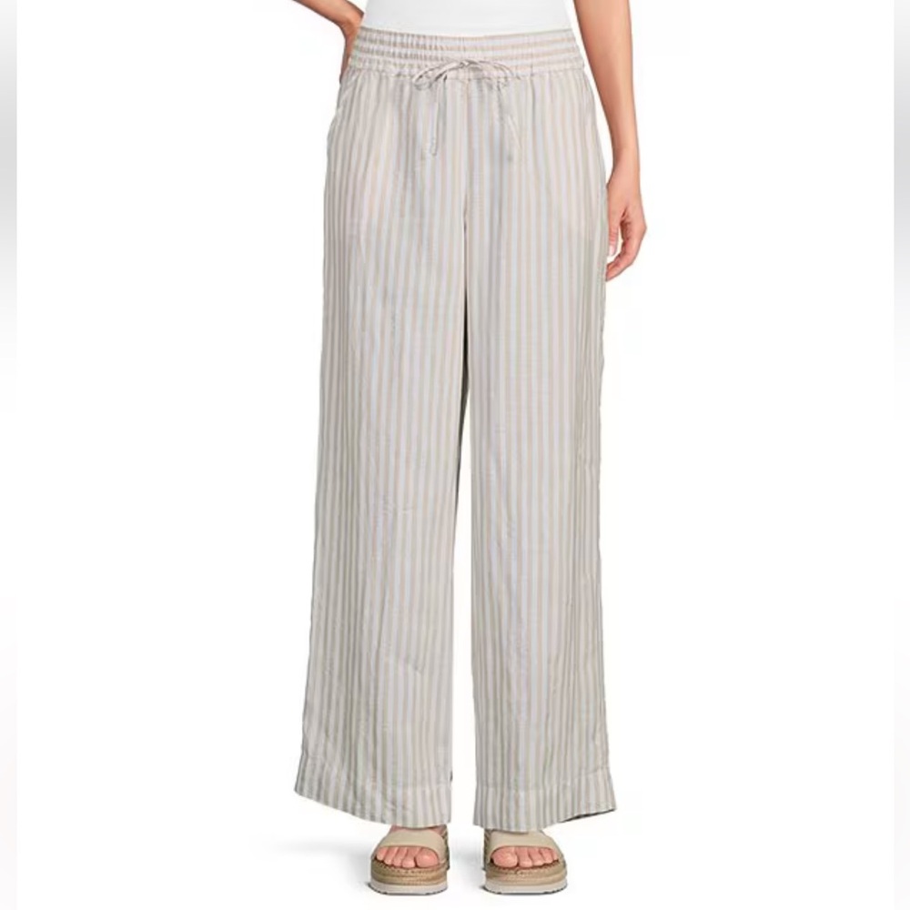 Tommy Bahama 100% Linen Cabana Stripe High Rise Easy Pants L